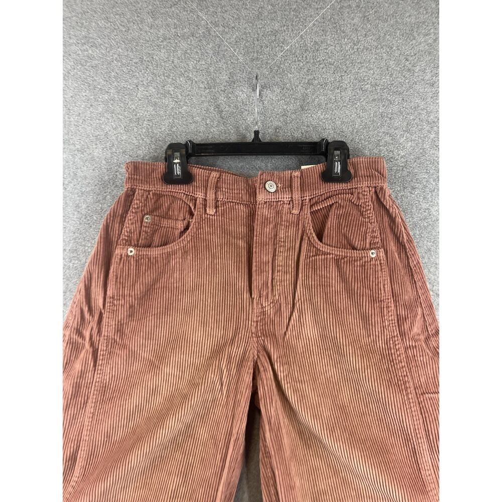 Free People We The Free Good Luck Barrel Corduroy Jeans Withered Rose Size 24 - Picture 3 of 9
